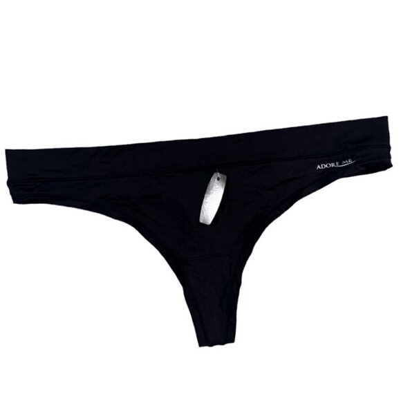 Adore Me NWT Black Soft Stretchy Thong Panty  Women’s Size XL - Picture 1 of 8